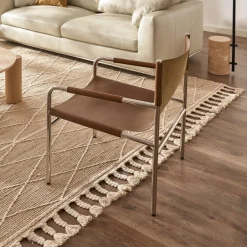 Sale Pascal Leather Sling Armchair Armchairs And Accent Chairs|Small Living Room Furniture
