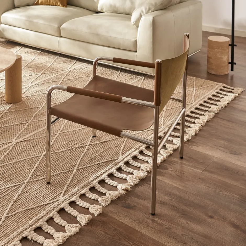 Sale Pascal Leather Sling Armchair Armchairs And Accent Chairs|Small Living Room Furniture