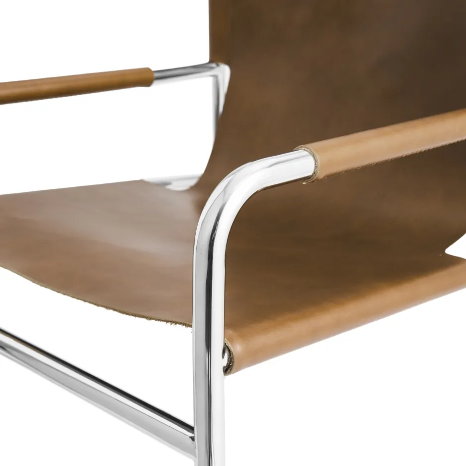 Sale Pascal Leather Sling Armchair Armchairs And Accent Chairs|Small Living Room Furniture