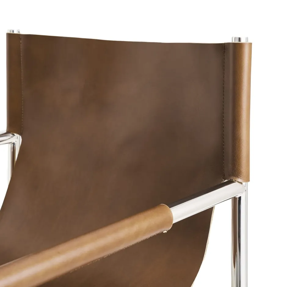 Sale Pascal Leather Sling Armchair Armchairs And Accent Chairs|Small Living Room Furniture