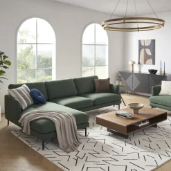 Best Pebble Chaise Sectional Sofa with Ottoman Living Room Sets|Living Room Sets