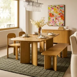 Outlet Posey Dining Table with Bench Set Dining Room Furniture Sets|Dining Room Sets