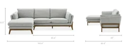 New Remi Chaise Sectional Sofa Sectional Sofas