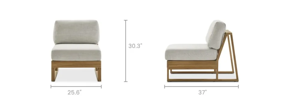 Fashion Rio Outdoor Armless Sofa Outdoor Sofas
