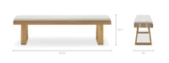 New Rio Outdoor Dining Bench Outdoor Chairs & Bar Stools|Benches