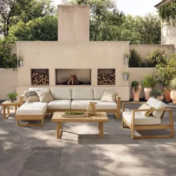 New Rio Outdoor Extended Chaise Sectional Sofa Outdoor Sofas