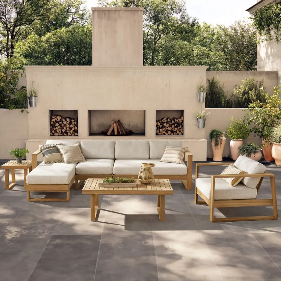 New Rio Outdoor Extended Chaise Sectional Sofa Outdoor Sofas