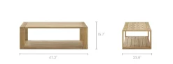 New Rio Outdoor Rectangular Box Coffee Table Outdoor Coffee & Side Tables|Coffee Tables
