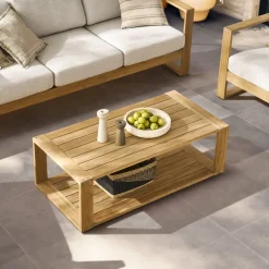 New Rio Outdoor Rectangular Box Coffee Table Outdoor Coffee & Side Tables|Coffee Tables