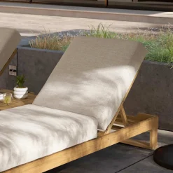Best Rio Outdoor Teak 2 Chaise Lounges & Side Table Set Outdoor Lounge Chairs|Outdoor Furniture Sets