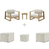Hot Rio Outdoor Teak 2 Lounge Chairs & Side Table Set Outdoor Lounge Chairs|Outdoor Furniture Sets