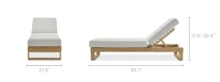 Fashion Rio Outdoor Teak Chaise Lounge Outdoor Lounge Chairs