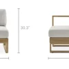 Online Rio Outdoor Teak Left Facing 1 Seater Sofa Outdoor Sofas