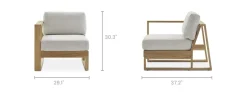 Online Rio Outdoor Teak Left Facing 1 Seater Sofa Outdoor Sofas