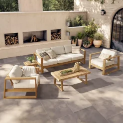 Online Rio Outdoor Teak Left Facing 1 Seater Sofa Outdoor Sofas