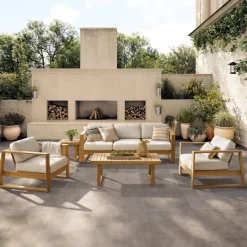 Online Rio Outdoor Teak Left Facing 1 Seater Sofa Outdoor Sofas