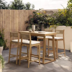 Hot Rio Outdoor Teak Rectangular Bar Table Outdoor Dining & Bar Tables