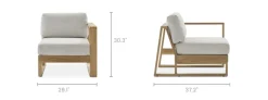 Hot Rio Outdoor Teak Right Facing 1 Seater Sofa Outdoor Sofas