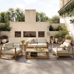Hot Rio Outdoor Teak Right Facing 1 Seater Sofa Outdoor Sofas