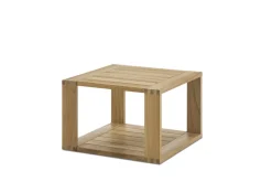 Outlet Rio Outdoor Teak Square Box Side Table Small Outdoor Furniture|Outdoor Coffee & Side Tables