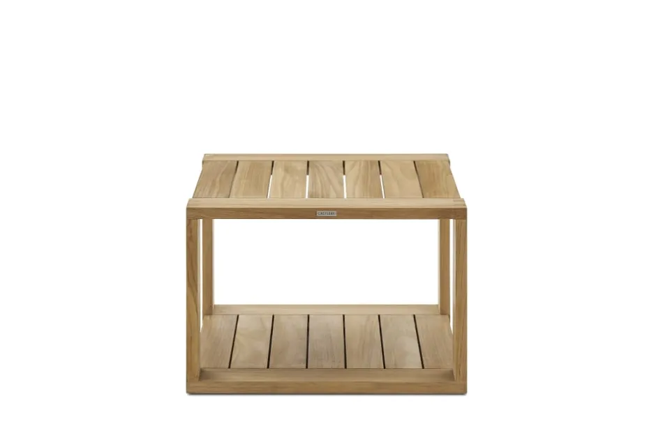 Outlet Rio Outdoor Teak Square Box Side Table Small Outdoor Furniture|Outdoor Coffee & Side Tables