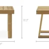 Clearance Rio Outdoor Teak Square Side Table Small Outdoor Furniture|Outdoor Coffee & Side Tables