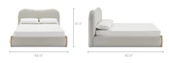 Online Rochelle Performance Bouclé Bed Small Bedroom Furniture|Beds & Bed Frames