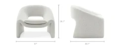 Fashion Sacha Performance Bouclé Armchair Armchairs And Accent Chairs