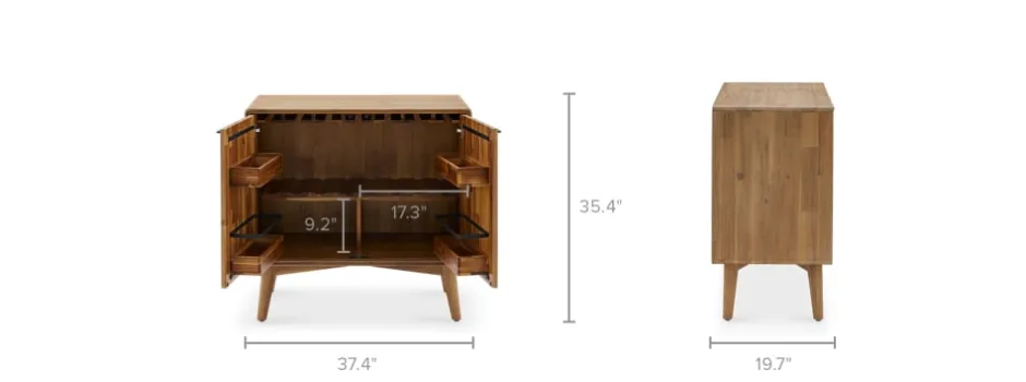 Outlet Seb Bar Cabinet, Low Sideboards & Buffet Cabinets