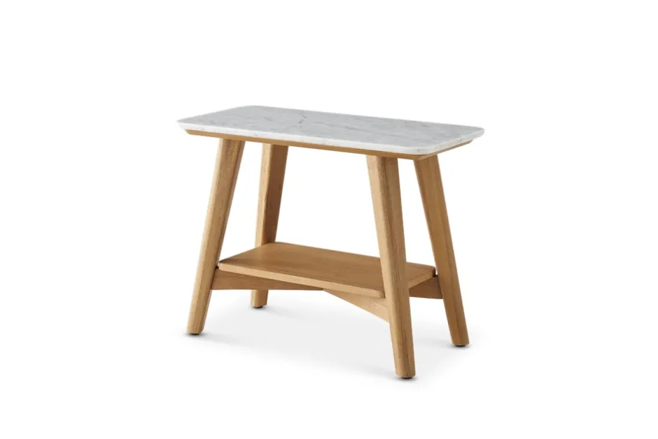 New Seb Marble Side Table Nightstands & Bedside Tables|Side Tables