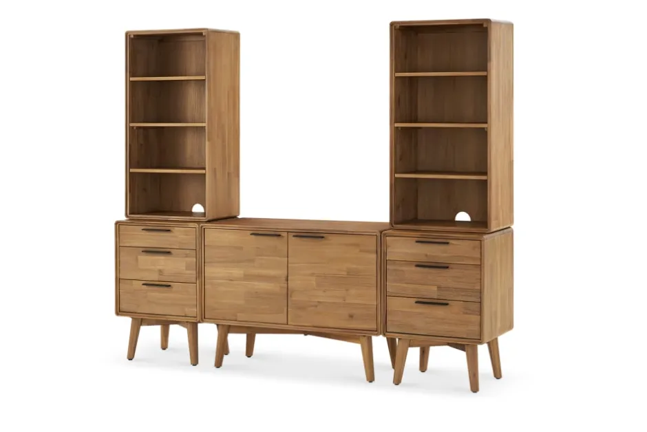 Discount Seb Media Console System Shelves & Bookcases|Tv Stands