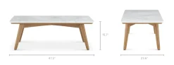 Online Seb Rectangular Marble Coffee Table Coffee Tables|Small Living Room Furniture