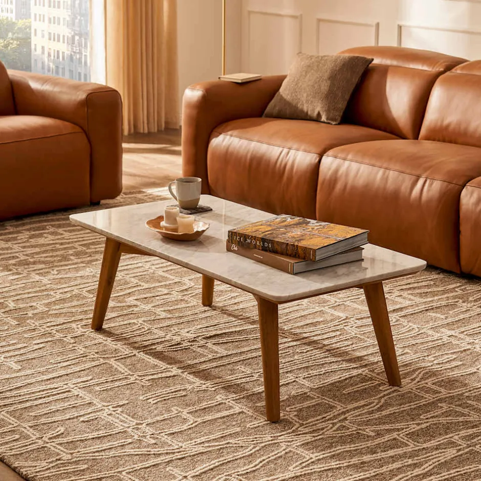 Online Seb Rectangular Marble Coffee Table Coffee Tables|Small Living Room Furniture