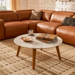 Best Seb Round Marble Coffee Table Coffee Tables|Small Living Room Furniture