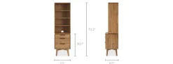 Fashion Seb Side Console with Hutch Small Space Storage|Shelves & Bookcases