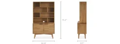 Fashion Seb Sideboard with Hutch Small Space Storage|Shelves & Bookcases