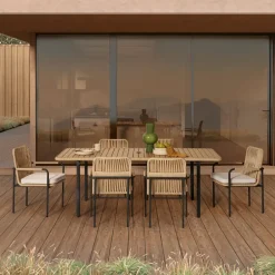 Discount Sierra Outdoor Dining Table with 6 Chairs Outdoor Chairs & Bar Stools|Outdoor Dining & Bar Tables