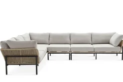 Best Sierra Outdoor Extended L-Shape Sectional Sofa Outdoor Sofas