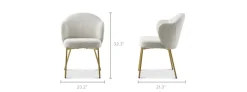 Outlet Simone Performance Bouclé Chair Dining Chairs