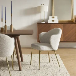 Outlet Simone Performance Bouclé Chair Dining Chairs