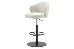 Best Simone Performance Bouclé Counter Stool, Matt Black Stools & Bar Stools