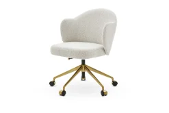 Discount Simone Performance Bouclé Office Chair, Antique Brass Office Chairs