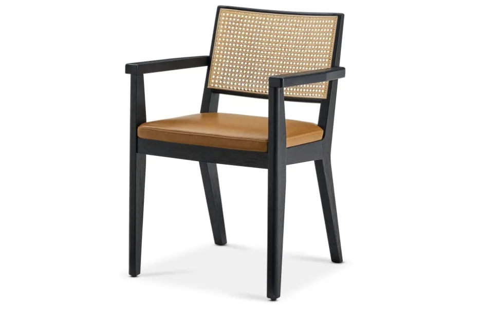 Online Sloane Cane and Leather Chair Dining Chairs