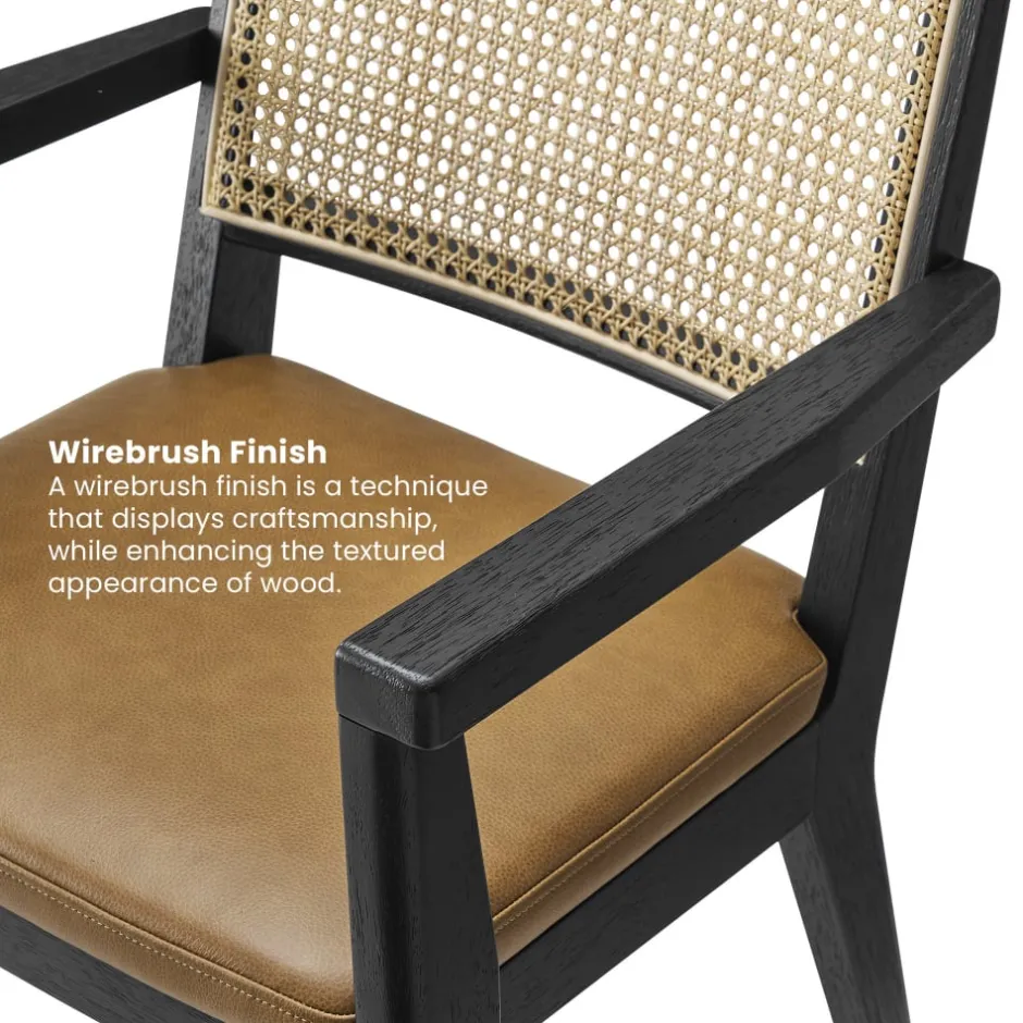 Online Sloane Cane and Leather Chair Dining Chairs
