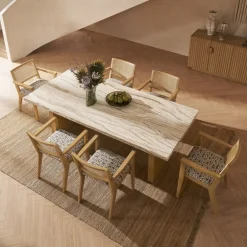 Clearance Sloane Cane Chair with Armrest Dining Chairs