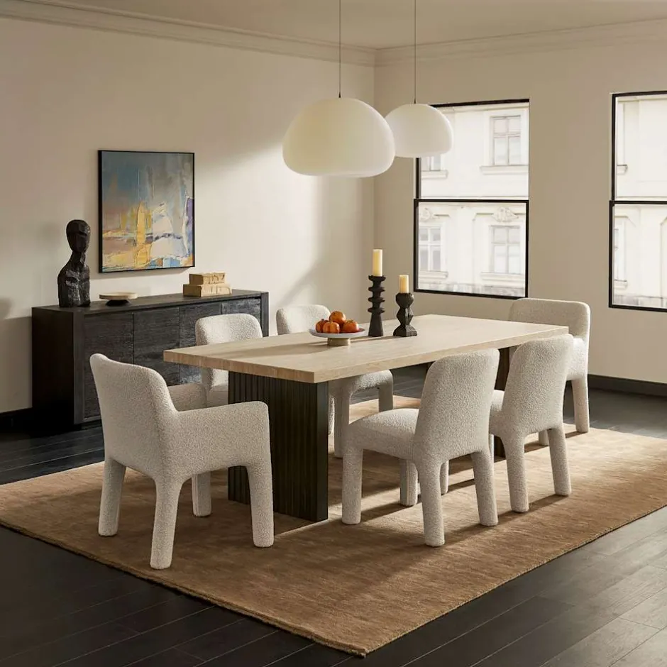 Discount Sloane Travertine Dining Table Dining Tables