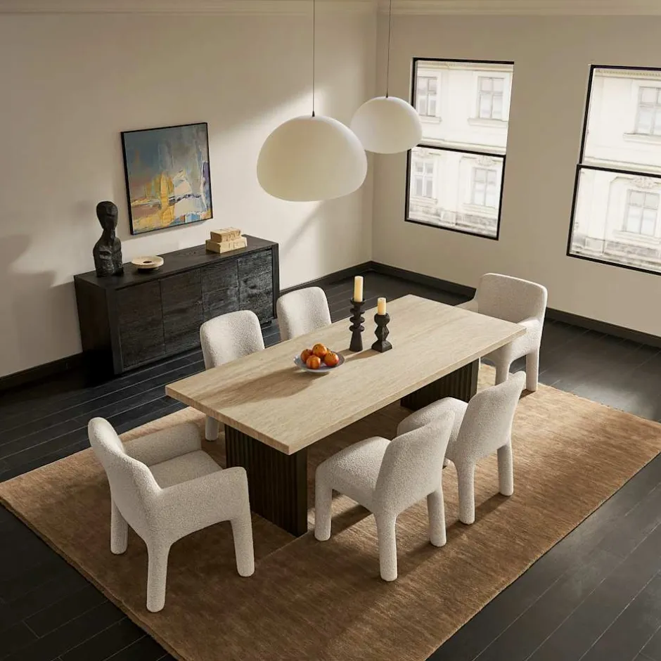 Discount Sloane Travertine Dining Table Dining Tables