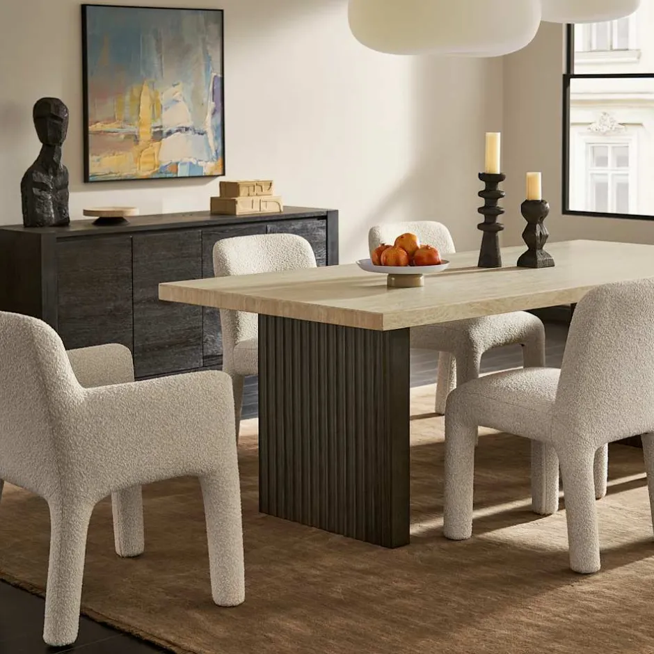 Discount Sloane Travertine Dining Table Dining Tables