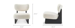 Best Solange Performance Bouclé Chair Armchairs And Accent Chairs|Small Living Room Furniture