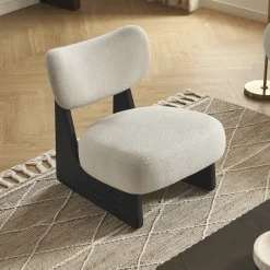 Best Solange Performance Bouclé Chair Armchairs And Accent Chairs|Small Living Room Furniture
